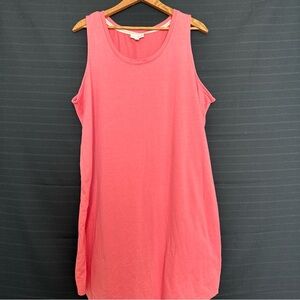 Wonderly Studio Coral Pink Sleeveless Night Gown Pajama Polyester Stretch Sz. XL